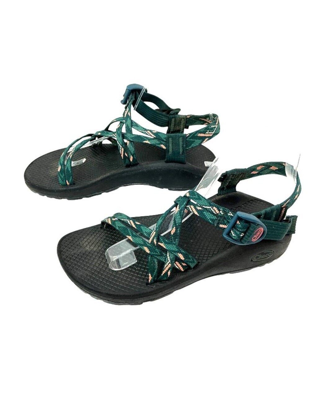 Chaco Z/Cloud X Strappy Sandals Womens 8 Green Tan